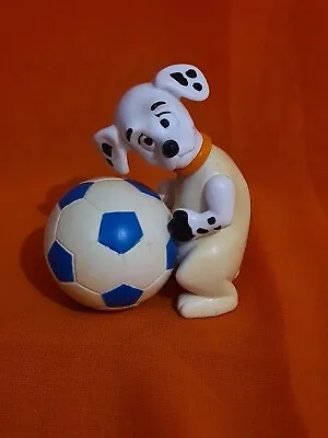 McDonalds 101 Dalmatians Happy Meal Toy Dog Puppy Playing Ball Orange Collar • £1