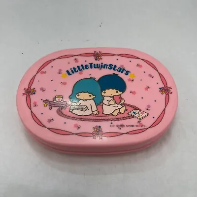 Vintage Sanrio Little Twin Stars Pink Lunch Box 1976 • $18
