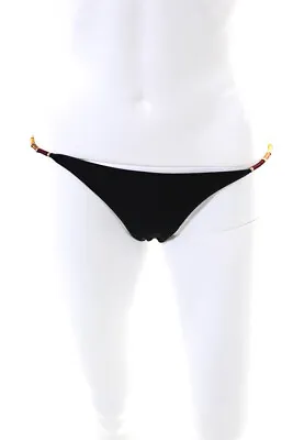 ViX Swimwear Womens Solid Nic String Bikini Bottoms Black Size XS • $36.29