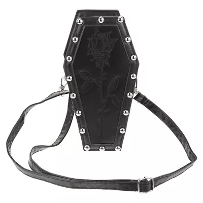 Gothic PU Coffin Crossbody Bag For Halloween Cosplay-XL • £14.28