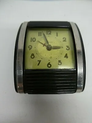 Vintage Westclox La Salle Usa  Brass Bedside Travel Alarm Clock  • $59