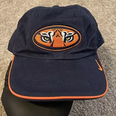 Vintage Nike Auburn Tigers Blue Logo Swoosh Cap Hat Strapback • $25