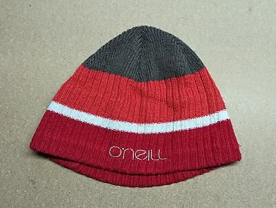 O'neill Striped Beanie Hat One Size Lined Ribbon • $8.95