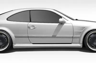 FOR 98-02 Mercedes CLK W208 Black Series Look Wide Body Side Skirts 2 Pc 112559 • $357