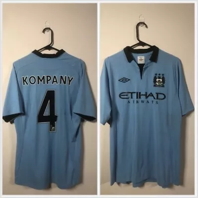 Kompany #4 Manchester City 2012/13 Large Home Shirt Very Good Condition • $99.60