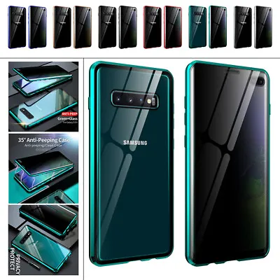 $15.44 • Buy For Samsung S20 Ultra S10 S8 S9 Plus Magnetic Anti-spy Privacy Glass Case Cover
