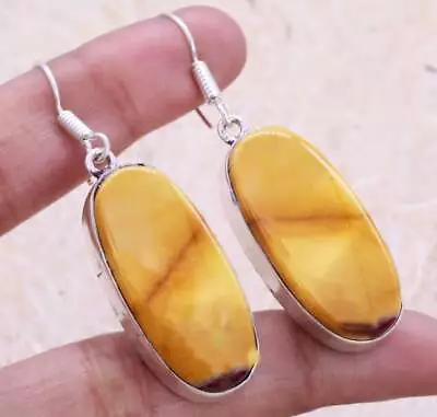 Impressive Mookaite 925 Silver Plated Handmade Earrings Of 1.9  Ethnic • $1.99