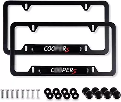 2x Car Stainless Steel Metal License Plate Frame For Mini Cooper Coopers • $38.06