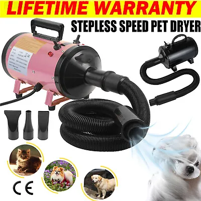 £11.26 • Buy 2800W Pet Hair Dryer High Velocity Low Noise Dog Cat Grooming Blow Blower Heater