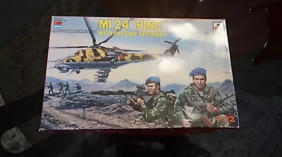 MI 24  HINO   SPETSNAZ  Model Kit 9076 EMPTY BOX W/LOTS OF DECALSBROCHURESPART • $12.99