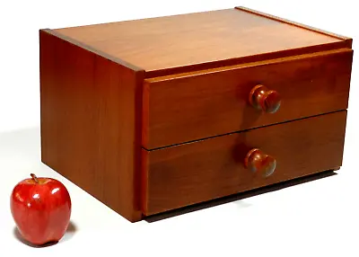 Mid Century Danish Teak Furniture Denmark Desk Drawer Organizer Jewelry Box • $499.99