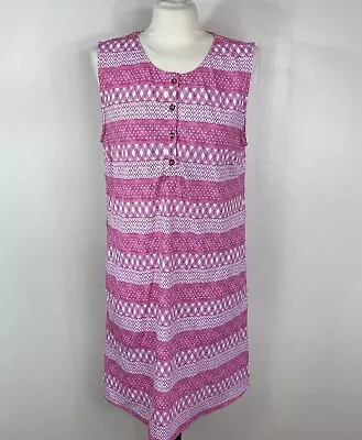 Cabana Life X Talbots Dress Womens XL Pink Sleeveless Sheath Cover Up UPF 50 • $24.88