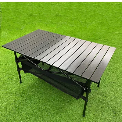 Portable Folding Outdoor Camping Picnic Aluminum Bbq Table 94x50cm • $65