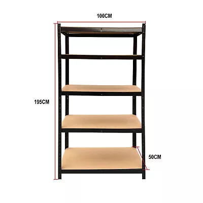 Metal Rack 5-Shelf Heavy Duty Steel Garage Shelving Storage Shelves Adjustable • $93.99