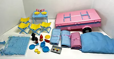 Vintage Mattel BARBIE Heart Family Pop Up Camper 1986 With Accessories NICE!! • $65