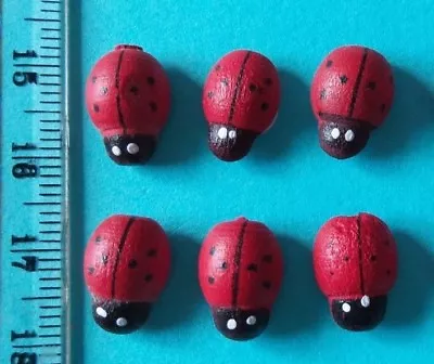 40 Glue On Red Ladybird Crafts Embellishments Scrapbooking  • £2.53