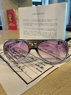 Elvis Presley Owned & Worn Gold EP TCB Sun Glasses W/provenance • $23700