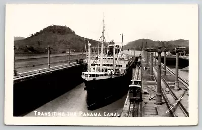 RPPC Transiting Panama Canal 1940s US Navy To Reichert Auburn PA Postcard F28 • $9.95