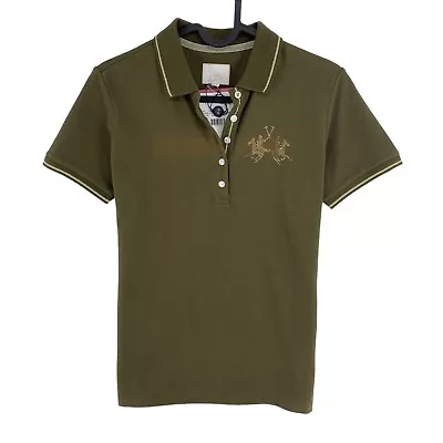 LA MARTINA Green Pique Stretch Polo Shirt Size 2 / S • $20.95