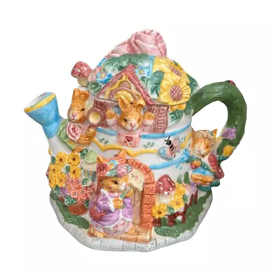 Vintage Children' Mercuries 1999 Bunny Rabbit Tea Pot- Easter Decoration  • $25