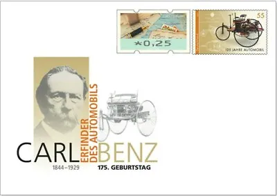 Mercedes Souvenir Envelope Daimler Car Stamp Carl Benz Anniversary 175 Birthday • $9.99