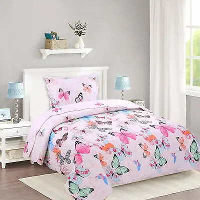 $39.98 • Buy 2pcs Kids Quilt Bedspread Comforter Set Throw Blanket For Quilt, A72 Butterfly