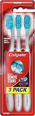 Colgate 360 Max White One Medium Toothbrush Triple Pack • £12.75