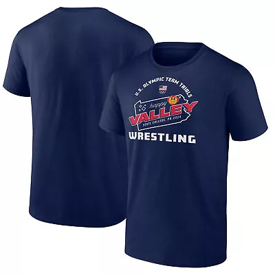 Men's Fanatics Branded  Navy Team USA U.S. Olympic Team Wrestling Trials Happy • $34.99