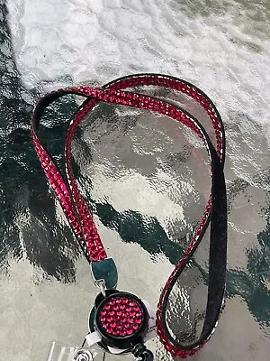 🆕Sparkle Lanyard Bling Bling✨RED Rhinestone Multi-function Necklace✨ID BADGE • $5