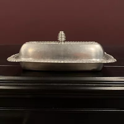 Vintage Aluminum Covered Butter Dish Retro. With Glass Insert • $17.50