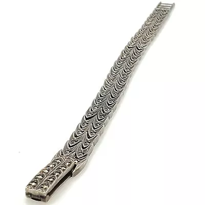 Vintage Sterling 925 Sterling Silver Marcasite Tennis Bracelet 7.5in 25.61g • $20.50