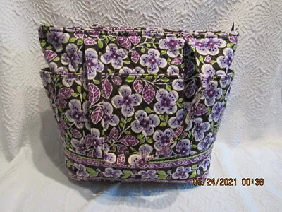 Vera Bradley Retired Plum Petals Travel Shoulder Bag Pre-owned • $88