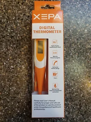 NEW-XEPA DIGITAL THERMOMETER-Celsius/Fahrenheit ORAL/RECTAL/GF-MT501-NO MERCURY • $5.95