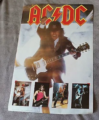 $43.01 • Buy AC/DC 5 Pix 1988 Angus Young Cliff Williams Brian Johnson Live Concert Poster VG