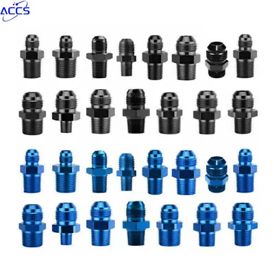 AN4/AN6/AN8/AN10/AN12 NPT Straight Fuel Oil Air Hose Fitting Male Adapters • $6.89