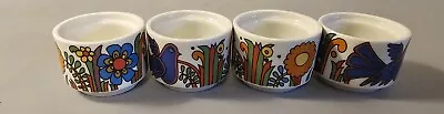 Vintage Villeroy & Boch Acapulco 4 Piece Egg Cup Set BLUE STAMP • $49.99