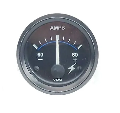 VDO 190 502 Standard Line Marine 2  12V 60 AMP Non-Shunted Ammeter Gauge • $99.95