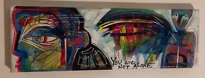 You Are Not Alone OOAK Original Mixed Media Painting JRUDY 4 X 12  Canvas • $9.99