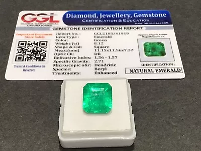 8.13 Cts. Natural Muzo Colombian Emerald  FAST SHIPPING FROM USA Lot 439 • $28.49