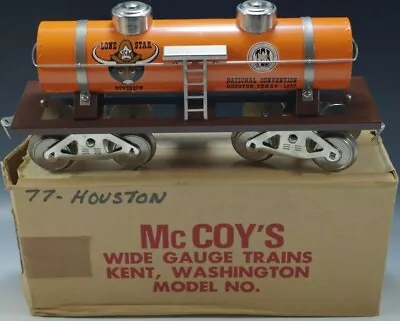 McCOY'S TRAIN 1977 HOUSTON TCA CONVENTION TANK CAR LONE STAR STANDARD GAUGE NIB • $117.13