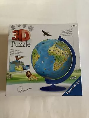 $9.99 • Buy Ravensburger 3D Puzzle Children World Globe Earth 180 Pieces Stand 6 Years Older