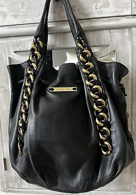 Michael Kors Black Leather With Gold Runway Collection Purse • $100