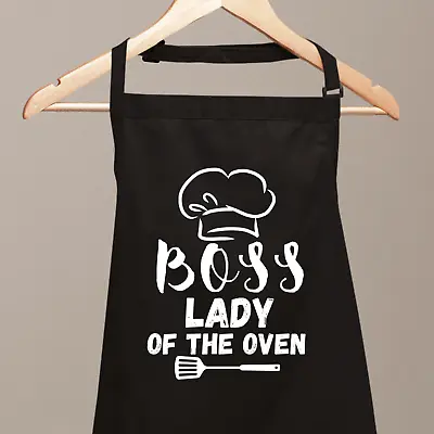 Boss Lady Of The Oven Funny Aprons For Women's Novelty Chef Kitchen Aprons BBQ • £12.74