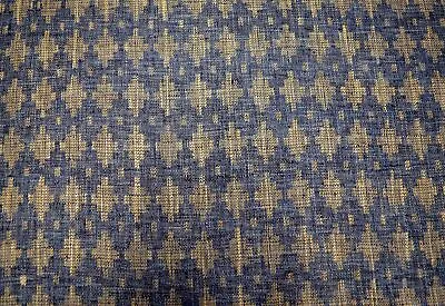 Seri Basket Denim Blue Jacquard Medallion Woven Upholstery Waverly Fabric • $29.99