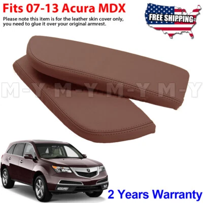 $23.99 • Buy Fits 09-13 Acura MDX Leather Center Console Lid Armrest Cover Skin Brown Umber