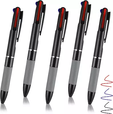 5 Pcs 3 In 1 Multicolor Ballpoint Pens 0.7Mm Black Blue Red Ink Rollerball Pen  • $14.99