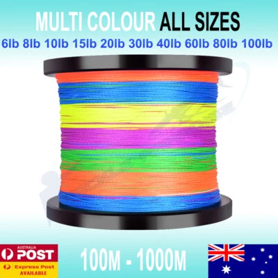 Multi Braid Fishing Line 150m 500m 1000m Spectra Dyneema 6 10lb 15 20lb 50 60 80 • $54.95