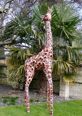 230cm Tall Metal Giraffe Garden Feature / Garden Sculpture (s) • £340
