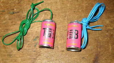 Rare 2 Lot 1970s Mini Soda Tab Can Necklaces Vending  • $12.15