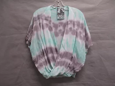 Young & Reckless Blouse Womens Small Green Flowy Tie Dye Ladies Casual Top • £28.44